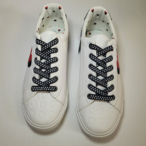 Disney Groundup Minnie Mouse White & Black Sneakers Women's Size 9.5 NWT - Picture 2 of 7